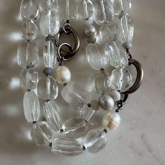 Silpada White Heat Quartz Pearls and Sterling Silver Necklace - Picture 7 of 9